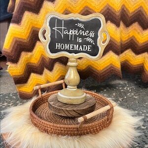 Decorative Happiness is Homemade standing Sign
